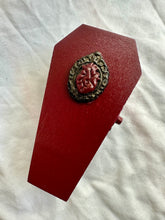 Load image into Gallery viewer, Maroon Coffin Trinket Box
