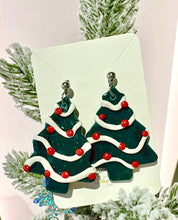 Load image into Gallery viewer, Christmas tree earrings
