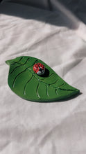 Load image into Gallery viewer, Light Green Lady Bug Leaf Dish
