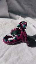 Load image into Gallery viewer, Purple and Teal Jeweled Dragon Figurine
