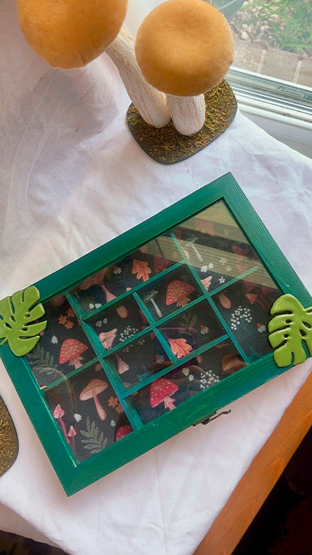 Green Mushroom Jewelry Storage Box