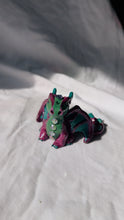 Load image into Gallery viewer, Purple and Teal Jeweled Dragon Figurine
