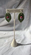 Load image into Gallery viewer, Ladybug on Leaf Earrings
