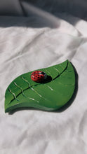 Load image into Gallery viewer, Light Green Lady Bug Leaf Dish
