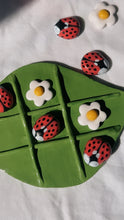 Load image into Gallery viewer, Light Green Lady Bug Tic Tac Toe
