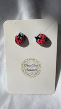 Load image into Gallery viewer, Ladybug Stud Earrings
