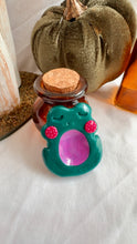 Load image into Gallery viewer, Sleepy Dark Green Frog Fidget Stone
