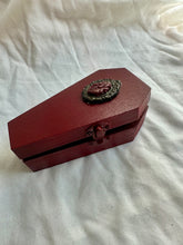 Load image into Gallery viewer, Maroon Coffin Trinket Box

