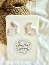 Load image into Gallery viewer, White Rabbit Stud Earrings
