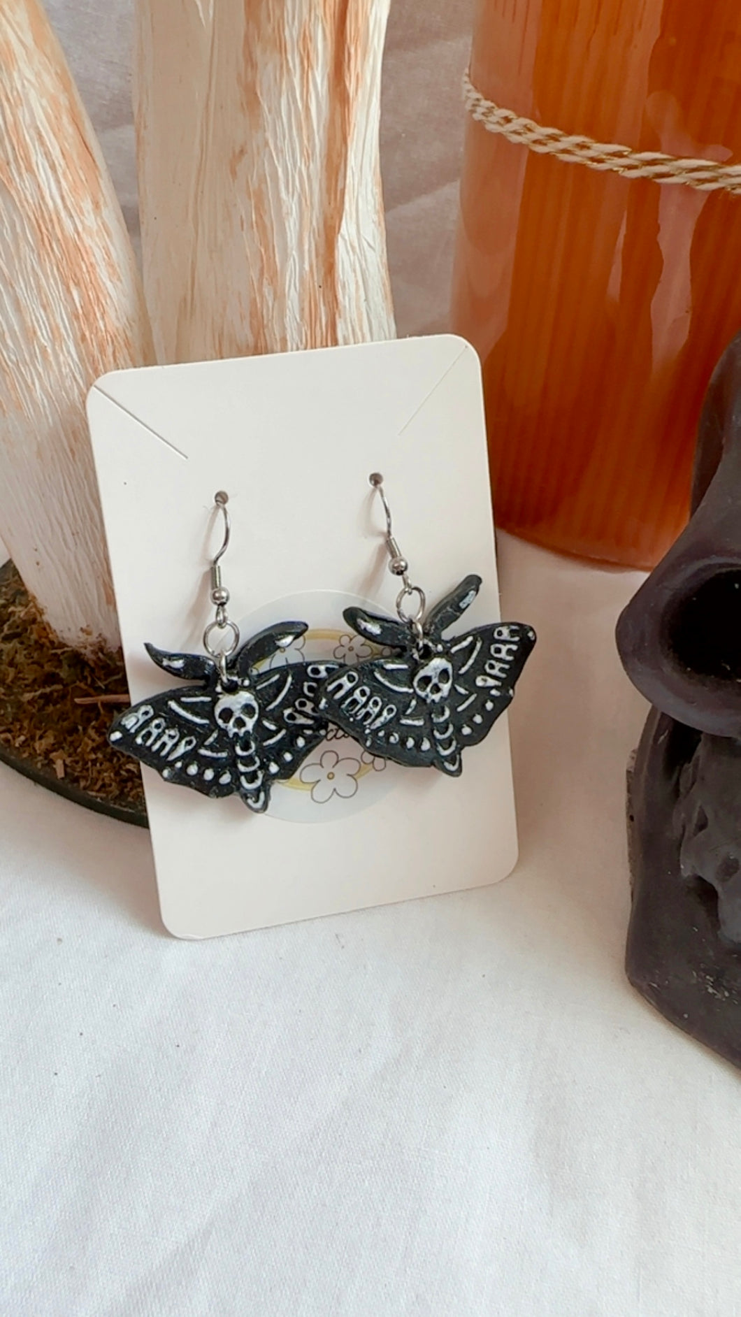 Death Moth Earrings