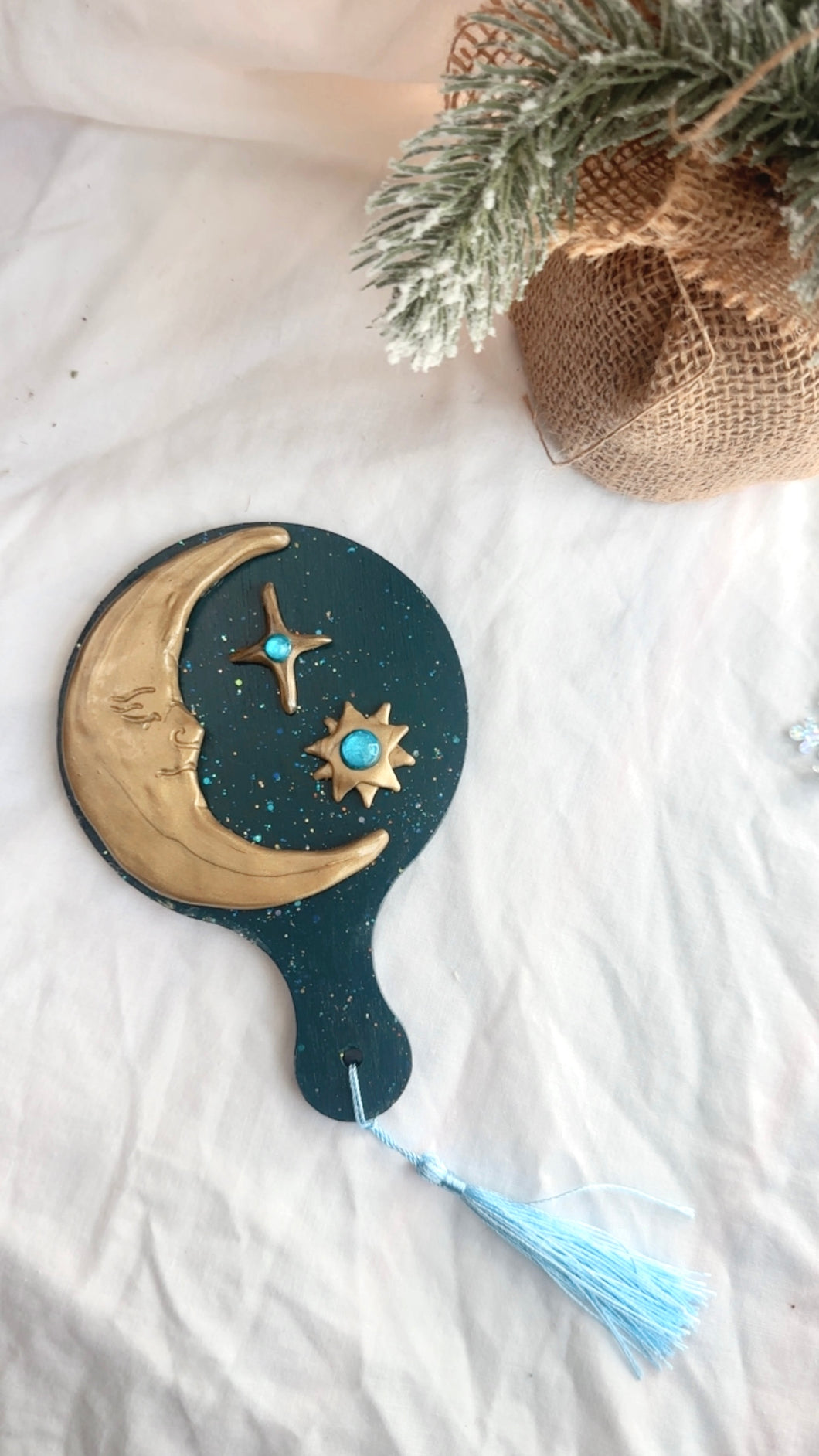 Moon and Star Hand Mirror