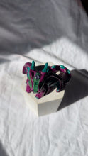Load image into Gallery viewer, Purple and Teal Jeweled Dragon Figurine
