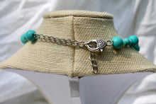 Load image into Gallery viewer, Turquoise Beaded Necklace with Green Shell
