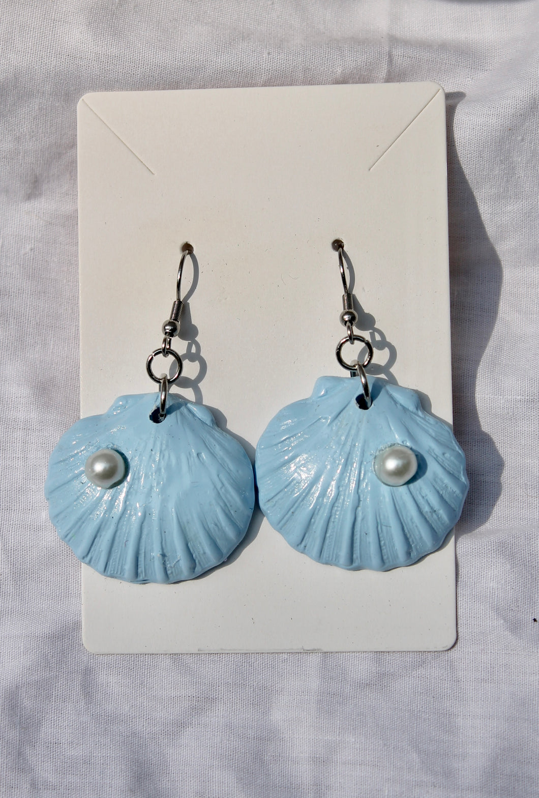 Blue Seashell Earrings
