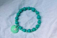 Load image into Gallery viewer, Green Shell Turquoise Beaded Bracelet
