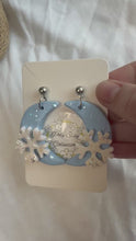 Load and play video in Gallery viewer, Snowflake Blue Moon Earrings
