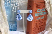 Load image into Gallery viewer, Blue Western Earrings
