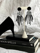 Load image into Gallery viewer, Black and White Beaded Earrings
